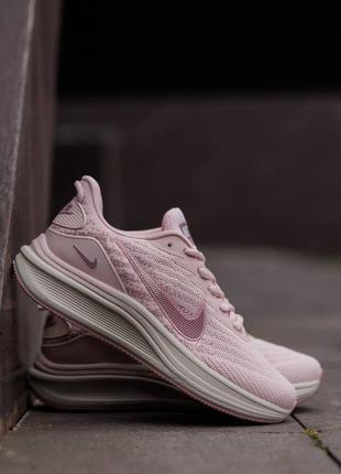 Женские кроссовки nike zoom winflo pink beige