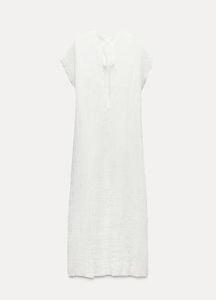 Платье-туника zw collection из 100%-го льна zara, размер xs, m8 фото