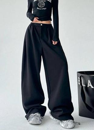 Прямые широкие спортивные брюки