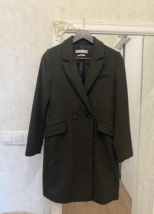 Пальто вовняне mango wool blend