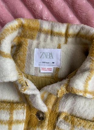 Крутая куртка рубашка от zara теплая 5