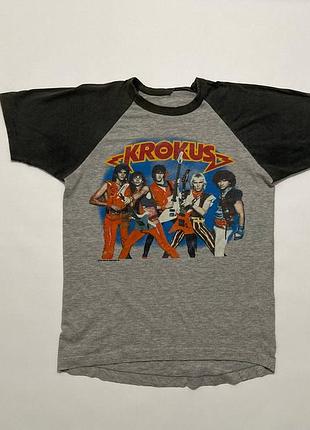 Вінтажана рідкісна футболка krokus - live in europe '85 (1984) vintage