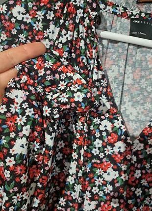 Платье миди с воланом6 фото