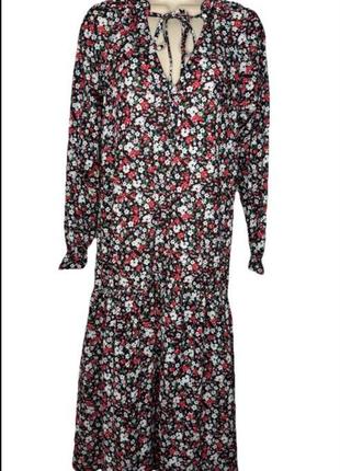 Платье миди с воланом10 фото