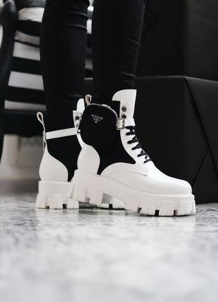 Ботинки milano monolith white black premium черевики