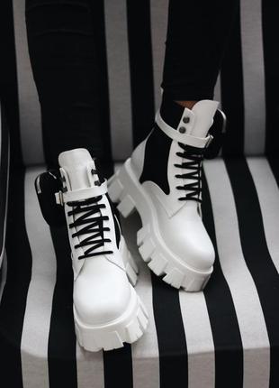 Ботинки milano monolith white black premium черевики5 фото