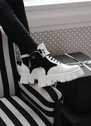 Ботинки milano monolith white black premium черевики7 фото
