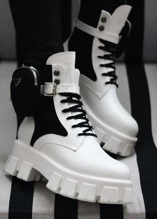 Ботинки milano monolith white black premium черевики10 фото