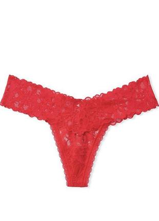 Трусики стринги кружевные red colour victoria's secret