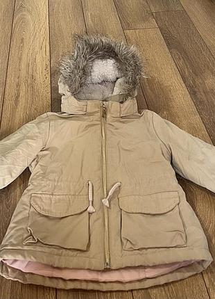 Куртка парка демісезон для дівчинки 1-1.5р 86-92