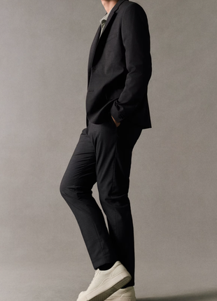 Класичні чорні чоловічі штани звужені h&m skinny fit