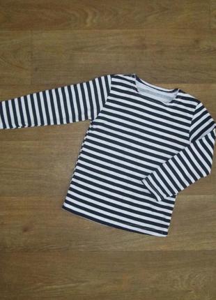 Тельняшка детская начёс от 1 до 11 лет , черная полоска