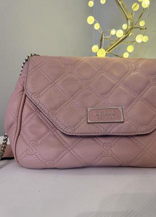 Сумка guess в пудровом цвете