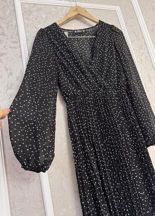 Довга сукня в горох 🫛 шифон 🌸🌟🎁👗4 фото