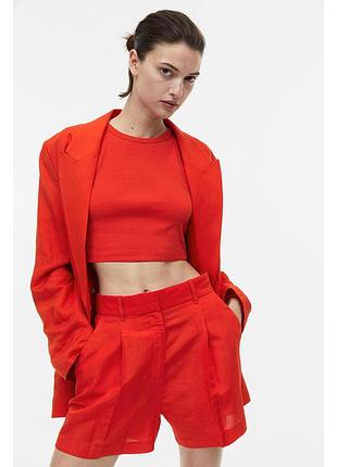 Шорти-бермуди з суміші льону h&m