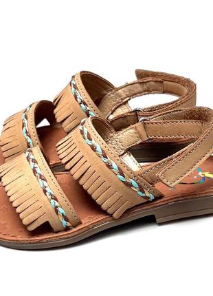 Шкіряні босоніжки дівчинці shoopom р 24. якісні дитячі сандалі з натуральної шкіри 3