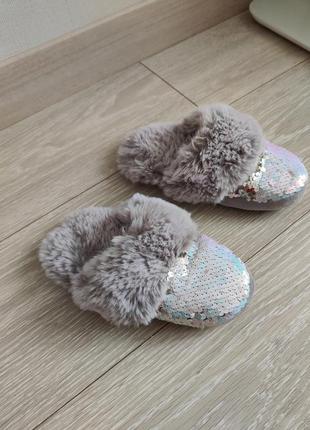 Тапки тапочки капці з паєтками next