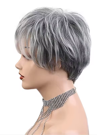 Парик короткий бабушки, термоволокно