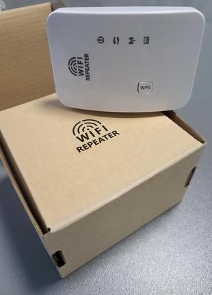 Усилитель сигнала wifi беспроводной ретранслятор 300 мбит, от сети 2,4g вайфай