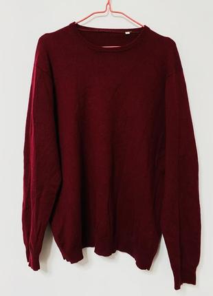Светр джемпер чоловічий темно червоний розмір м-l