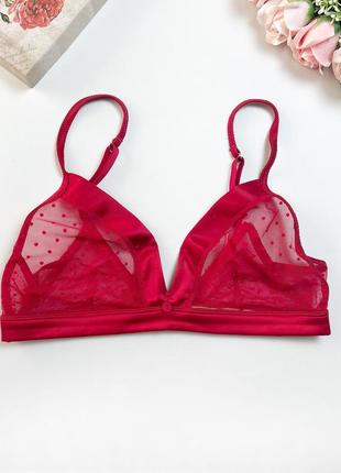 Очень красивый лиф бюстгальтер intimissimi кружевной в мелкий горошок