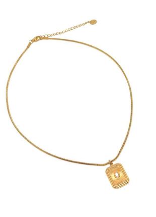 Тренд нержавіюча сталь жіночий золотистий ланцюжок кольє чокер намисто кулон