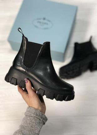 Ботинки leather beatle boots черевики