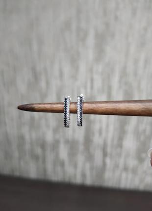 Серьги, серебряные серьги.