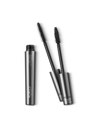 Туш для вій kiko milano twistable volume & length mascara, black, 7.5 мл