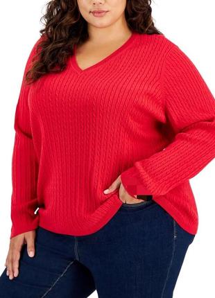Мягкий джемпер в косы в сочном клубничном цвете от love knitwear 🍓 стан нового.