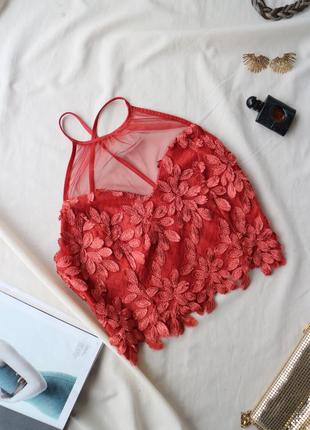 Красивый топ блуза сетка кружево нарядная от river island