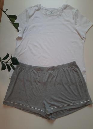 Коттоновая пижама primark батал размер xl/2xl