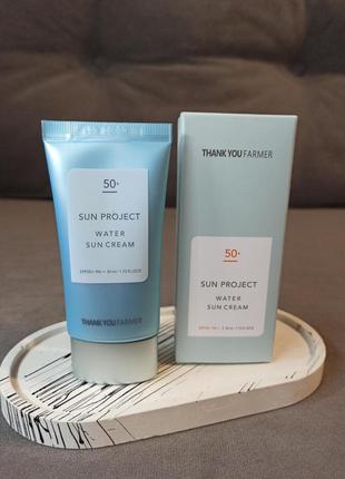 Солнцезащитный крем thank you farmer sun project water sun cream spf50+ 50 мл