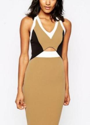 Горчичное платье миди river island