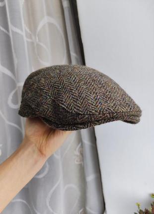 Вовняна кепка жиганка harris tweed 57-58 кашкет картуз хулиганка фуражка восьмиклинка