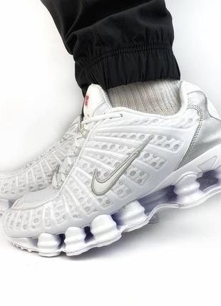 Nike shox tl triple total white 7