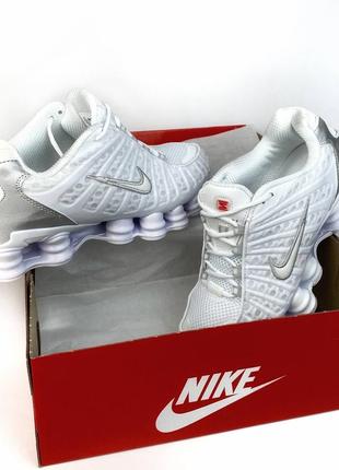 Nike shox tl triple total white 9