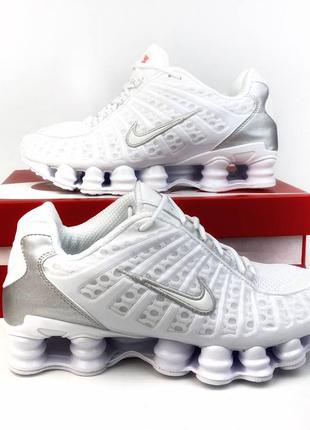 Nike shox tl triple total white 8
