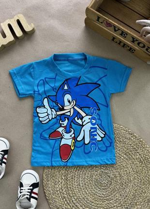 Футболка сонік блакитна