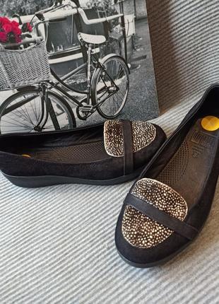 Жіночі туфлі  fitflop натуральна шкіра нубук розмір 36,5/37
