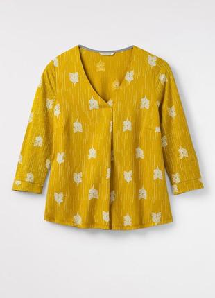 Стильная блуза/блузка /лонгслив в геометрический принт white stuff. англия