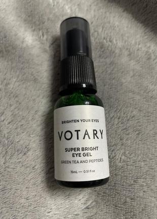 Brighten your eyes votary super bright eye gel green tea and peptides