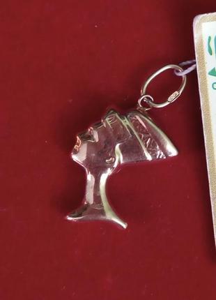 Золота підвіска нефертіті  двохстороння 585 проби.