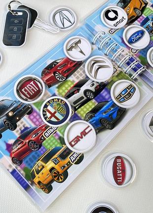 Марки автомобілів альбом на липучках 4