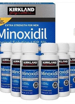 Миноксидил 5% naobay kirkland для роста волос и бороды ( 6 шт )