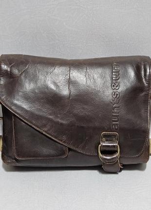 Шкіряна чоловіча сумка aunts&uncles, оригінал