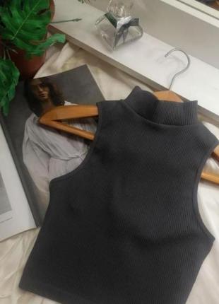 Кроп топ в рубчик zara