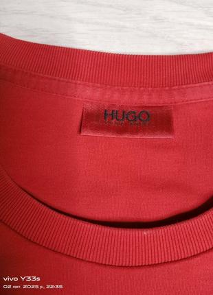 Яркие красный лонгслив свитшот hugo 4
