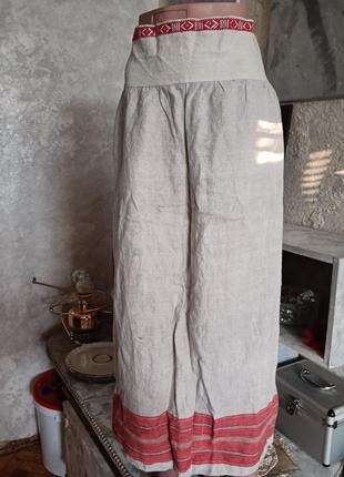 Ткань лен старинный фартух недошитый вышивка