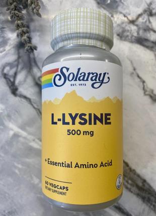 Solaray, l-лізин, 500 мг, 60 шт